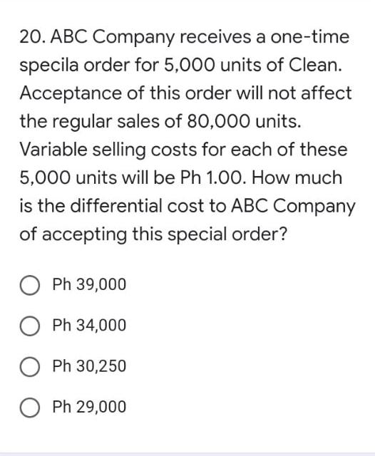 with complete solution 20. ABC Company receives a