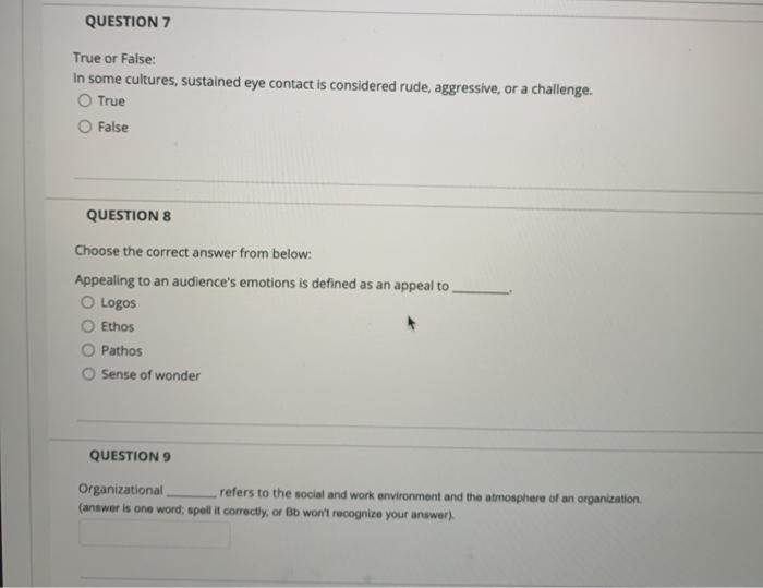 QUESTION 4 Choose the correct answer from below: