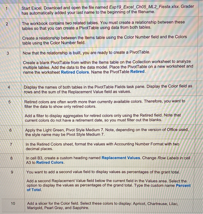Start Excel. Download and open the file named