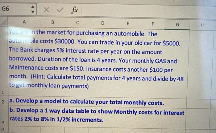 please answe in excel with step by step process