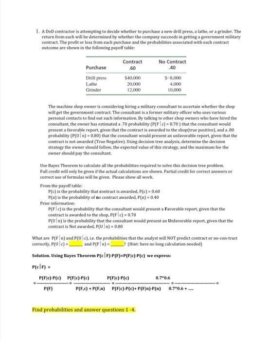 Please help with all highlighted items. 1. A DoD