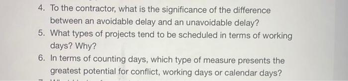please solve question 4,5,6 4. To the contractor,