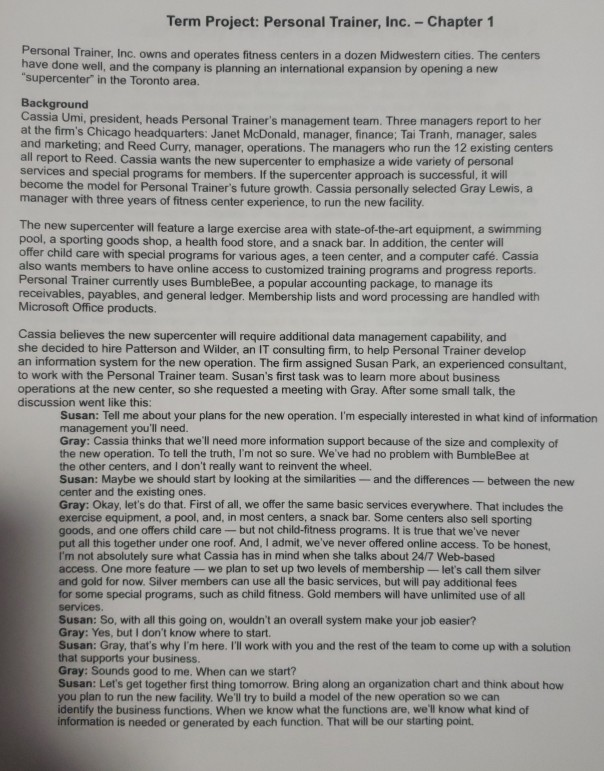 Chapter 1-3 case study for project below: Did you