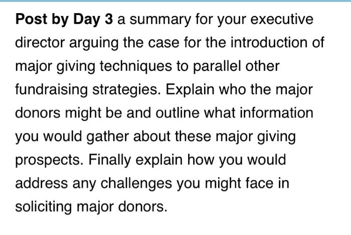 Post a brief description of one training and one