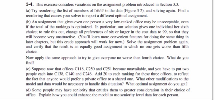 3-4. This exercise considers variations on the