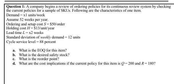 GUIDELINES: Solve the following 5 questions on