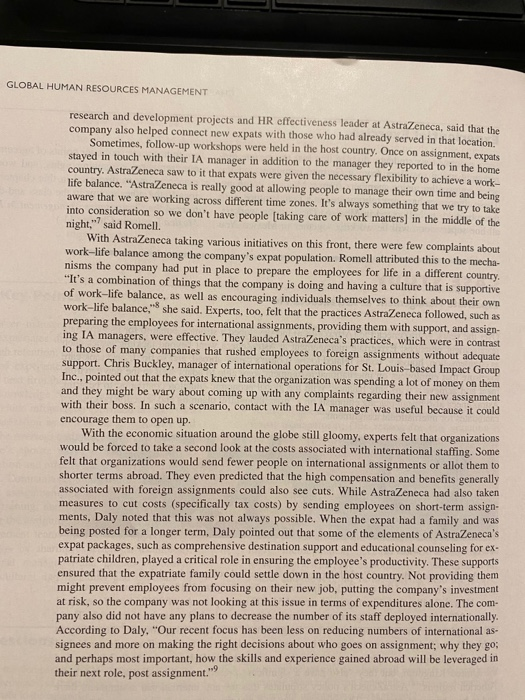 CASE STUDY Expatriate Management at AstraZeneca