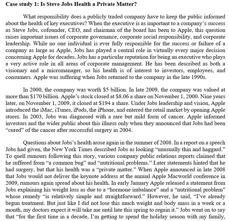 Critical Thinking Questions: 1. Write a brief