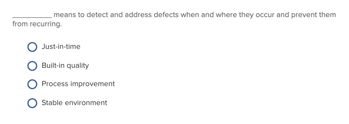 means to detect and address defects when and