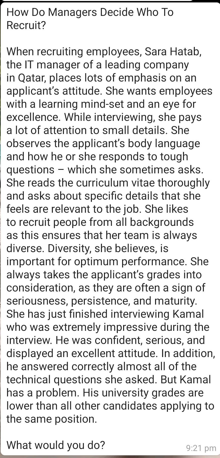 Provide a discussion in writing format How Do