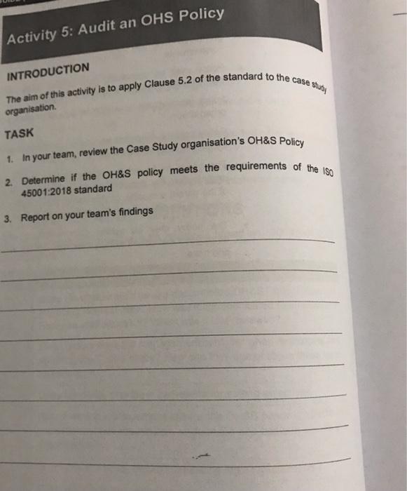 following is a case study carefully read and it