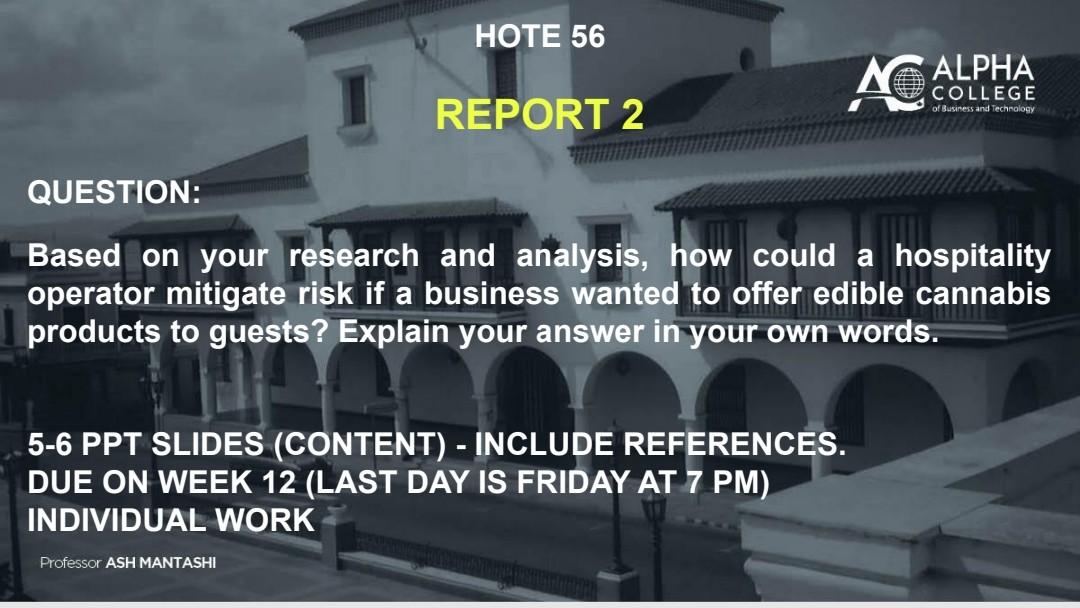 QUESTION: Based on your research and analysis,