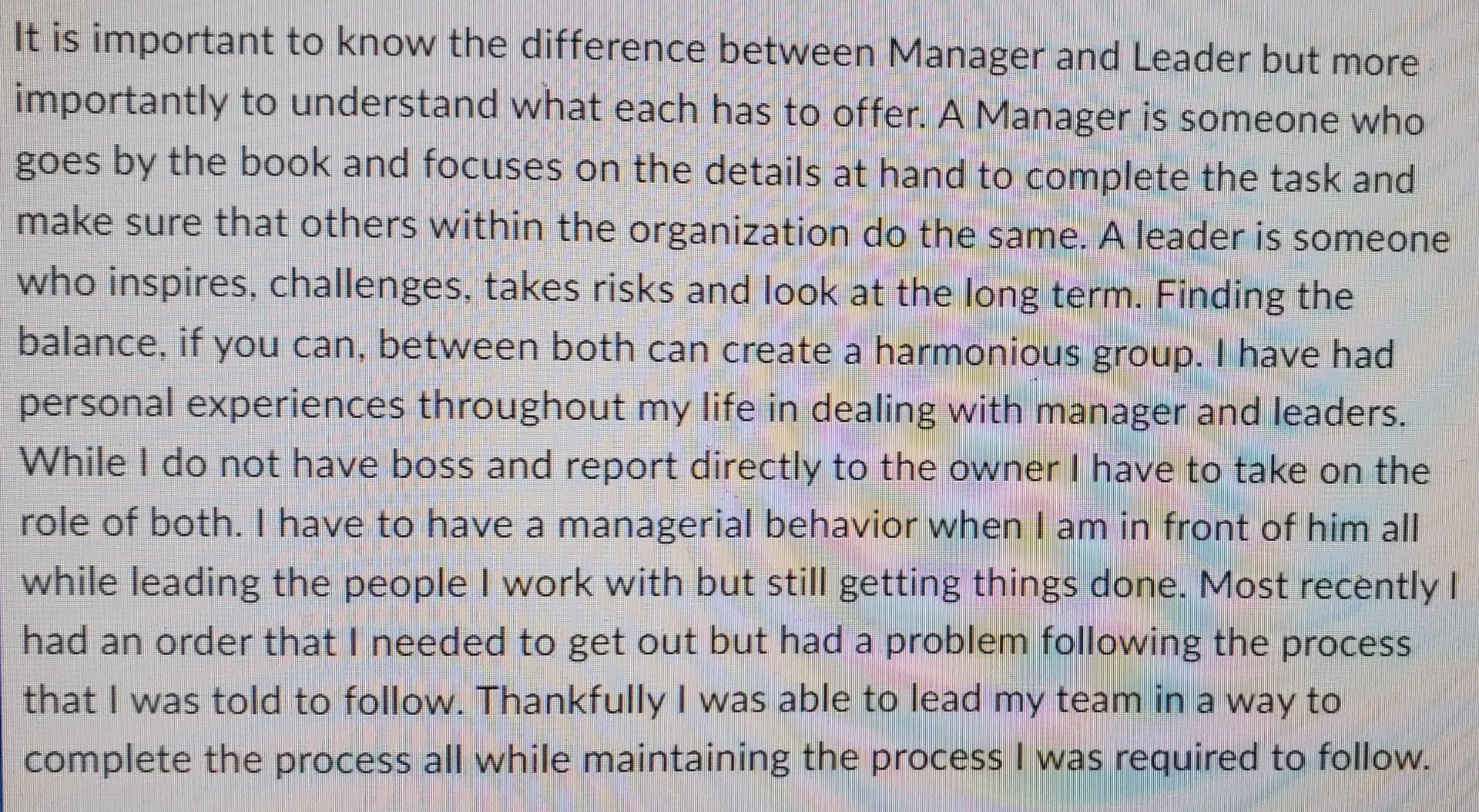 help responding to this post its a discussion It