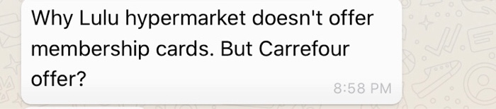 Why Lulu hypermarket doesn't offer membership