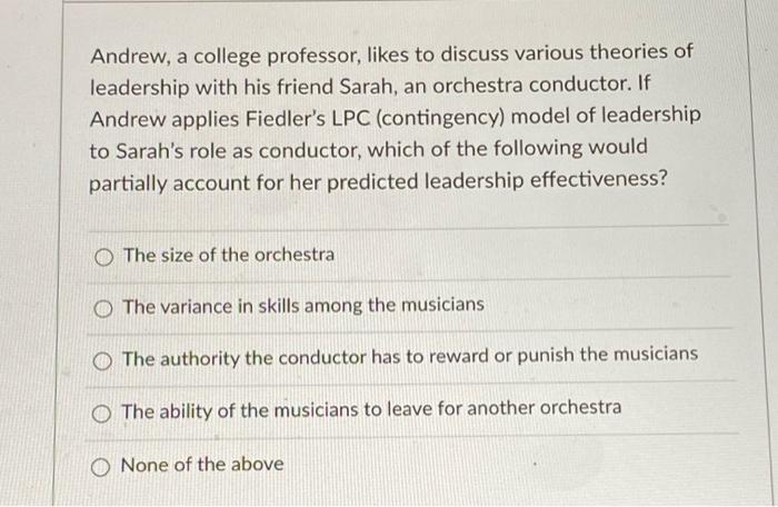 Andrew, a college professor, likes to discuss