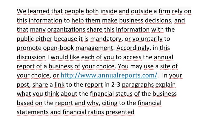 We learned that people both inside and outside a