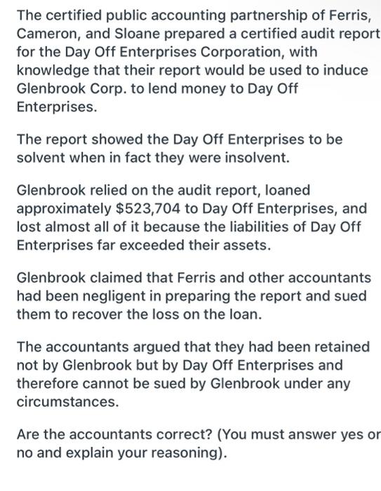 bussiness law The certified public accounting