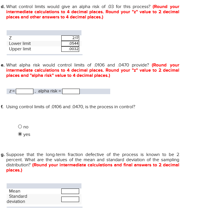 Please help me complete E, F, G, & H. Using