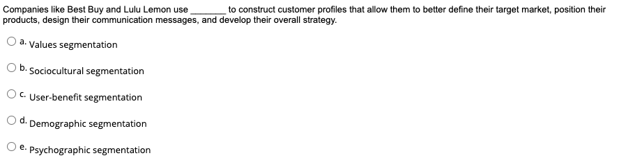 Companies like Best Buy and Lulu Lemon use to