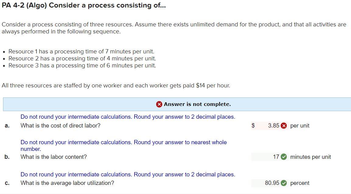 PA 4-2 (Algo) Consider a process consisting of...