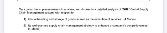 On a group basis, please research, analyze, and