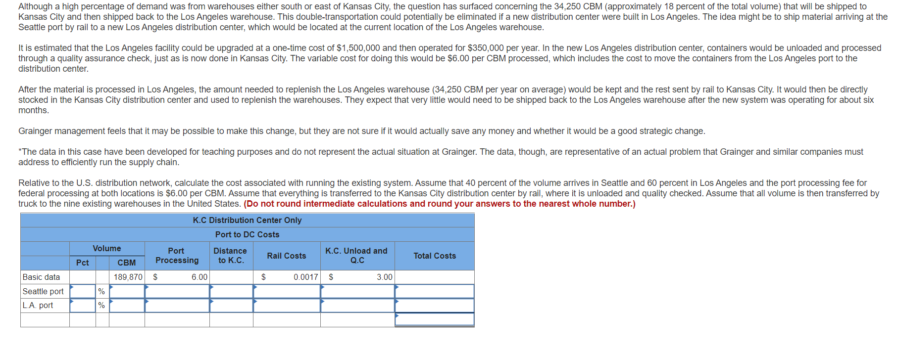 Analytics Exercise 13-1 (Algo) Grainger: