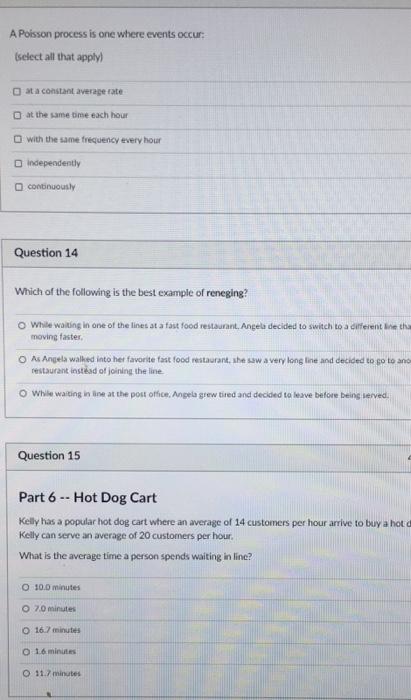 A Poisson process is one where events occur: