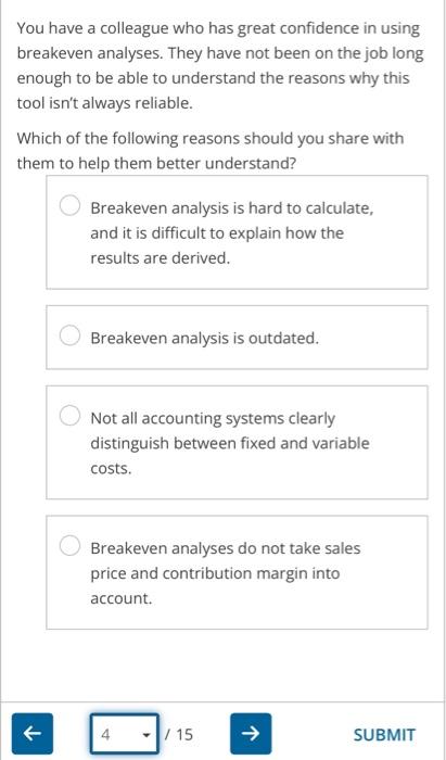 You have a colleague who has great confidence in