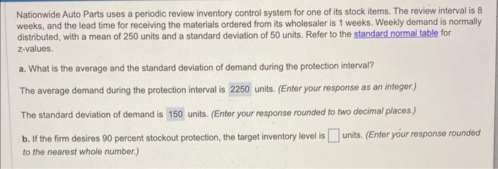 please help with B & C c. the order quantity is