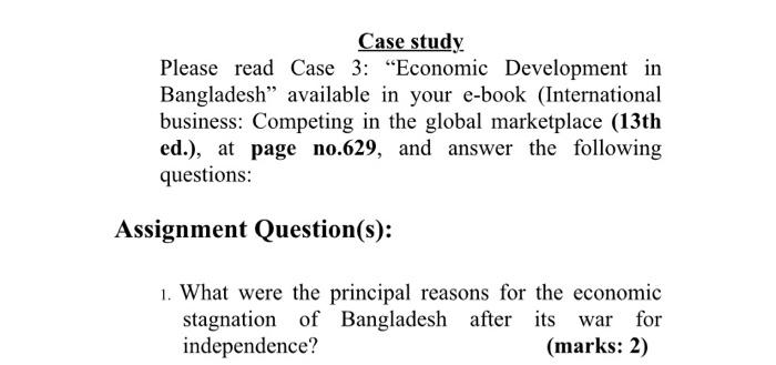 Case study Please read Case 3: Economic