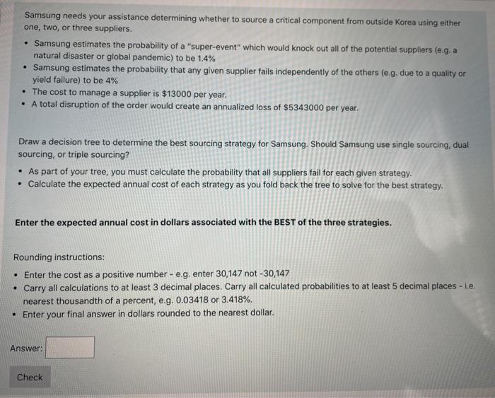 Samsung needs your assistance determining whether