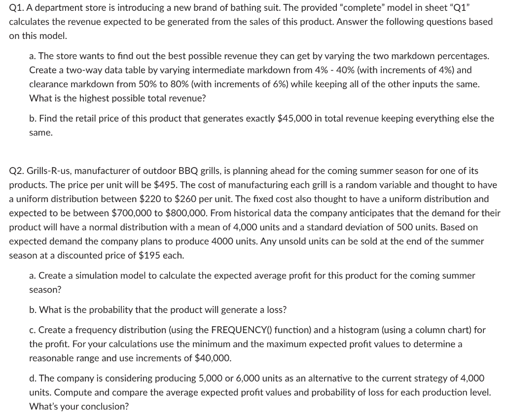 $70.00 1000 50 40 30% 70% Markdown Pricing Model