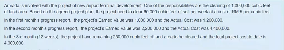Determine the current values for the project for