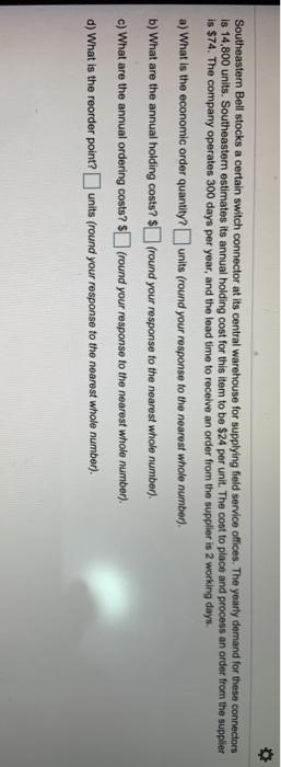 Southeaster Bell stocks a certain switch