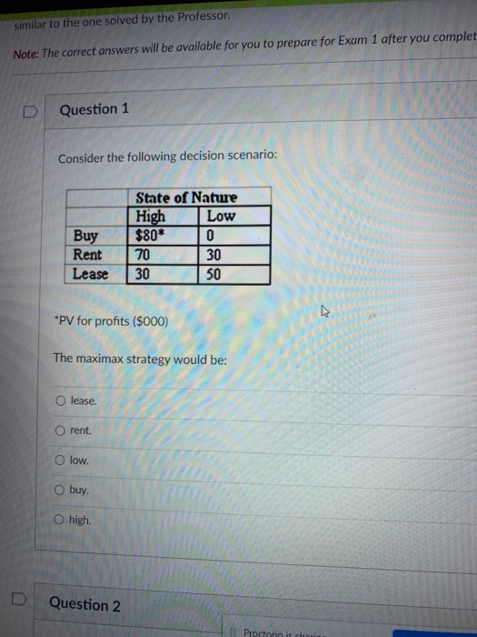 similar to the one solved by the Professor. Note: