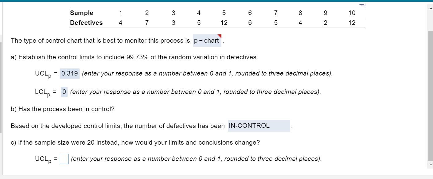 Different variation - Calculatons are off Sample