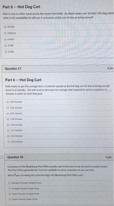 this is beginning of question Part 6 -- Hot Dog