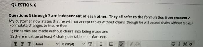 QUESTION 2 This problem should be familiar. It is