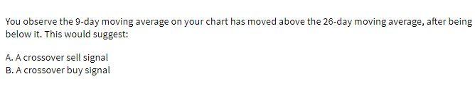 You observe the 9-day moving average on your