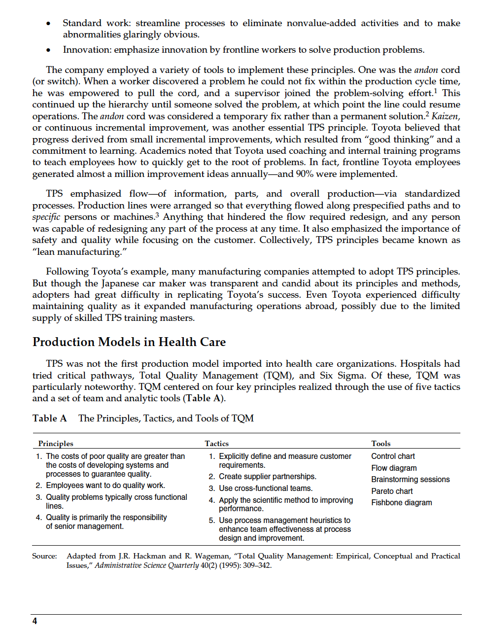 Review the reading Virginia Mason Medical Center