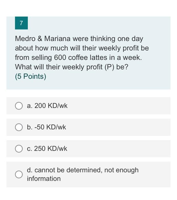 please i need answer question 6 and 7 thank you