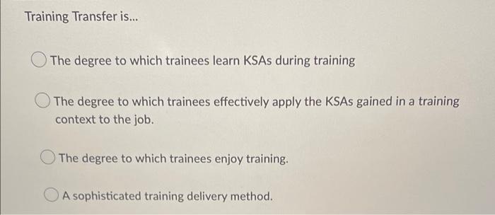 are training delivery methods that require the