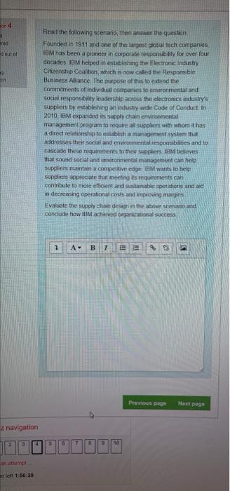 on 4 a out of 3 Read the following scenario