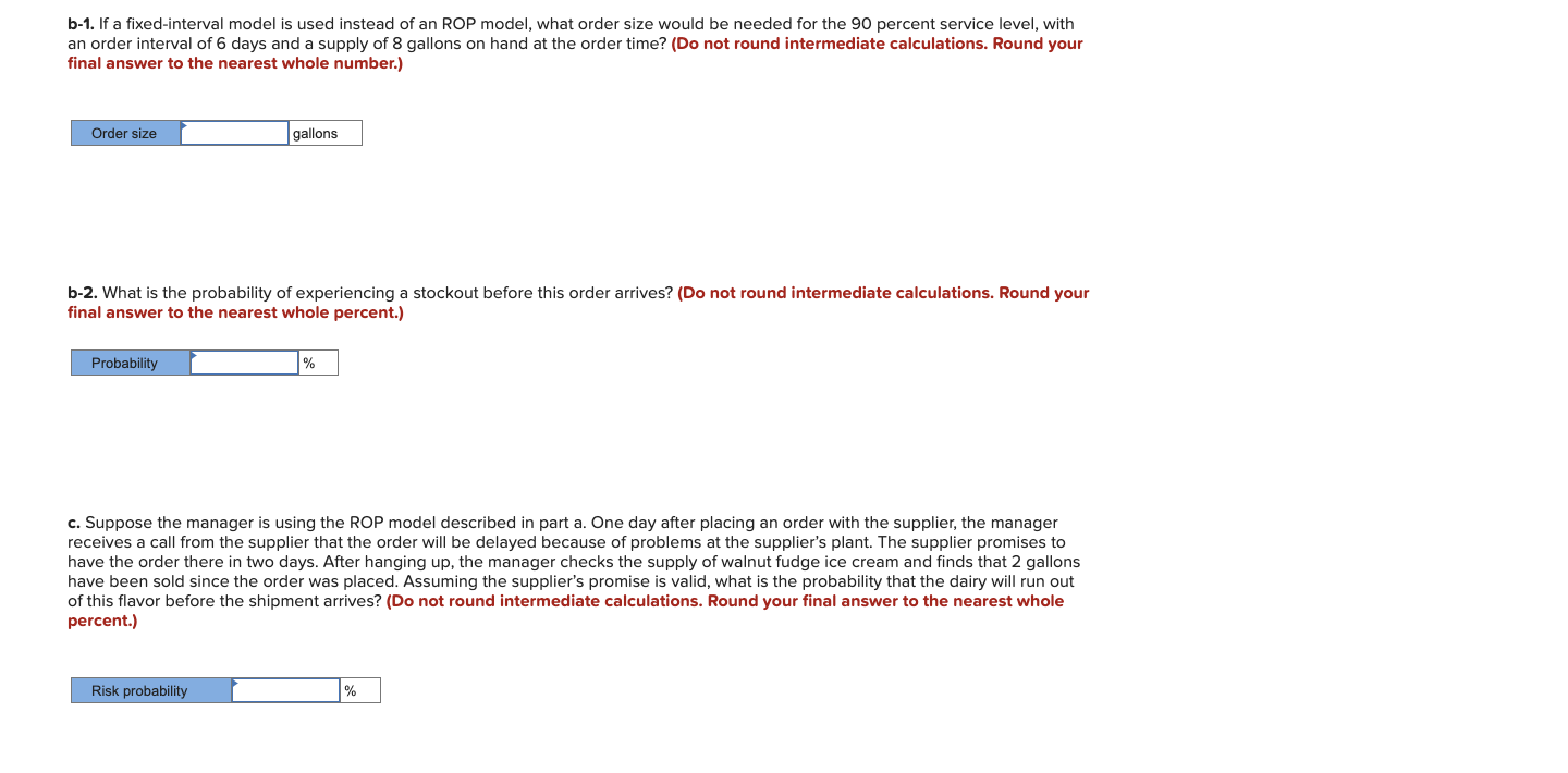 Demand for walnut fudge ice cream at the Sweet