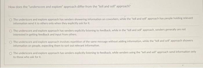 How does the underscore and explore approach