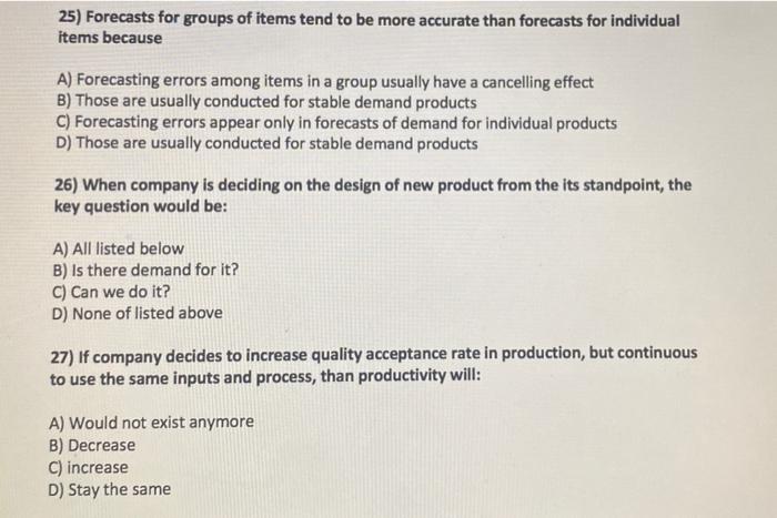 21) Example of quality based operations strategy
