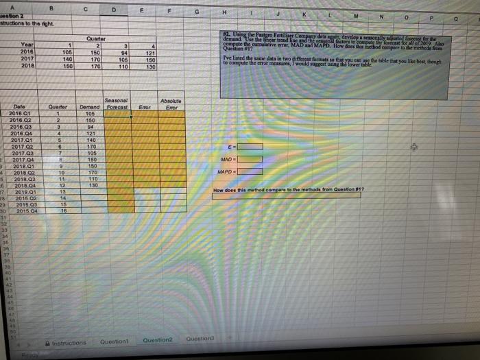 D E H B estion 2 Mructions to the night o P Q