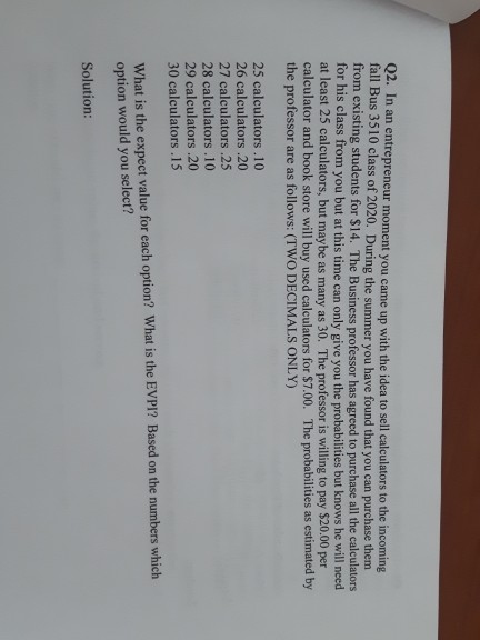 please answer the whole question without theory