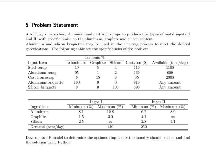please solve this problem as coding in python