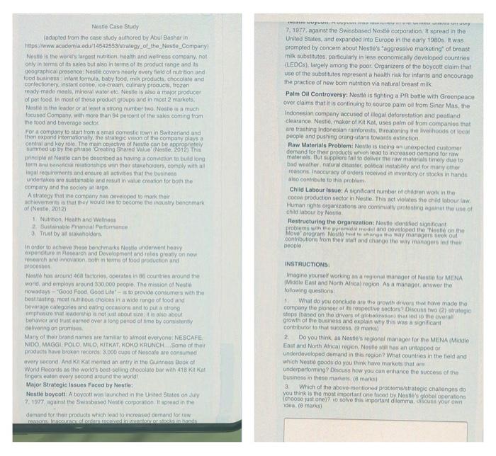 Nest Case Study (adapted from the case study